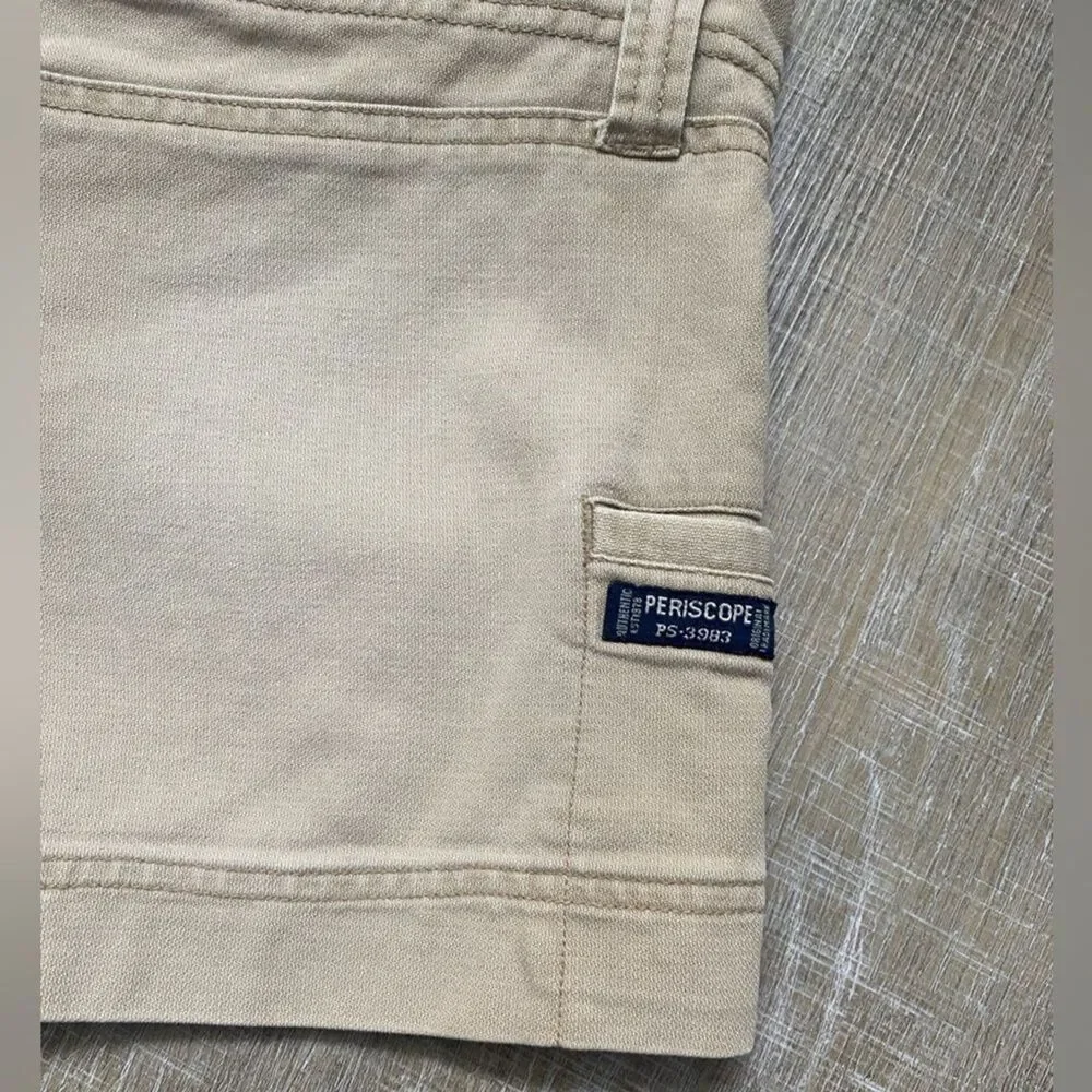 Vintage Periscope Y2K Khaki Cargo Shorts Low Rise Utility Mini Shorts 11 Bratz